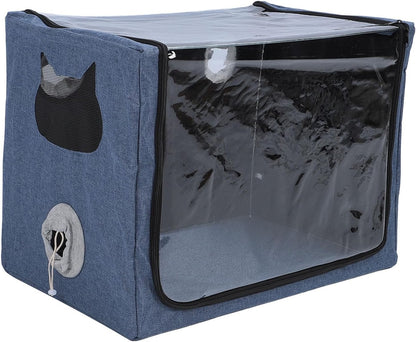 Pet Nebulizer Box Oxygen Chamber Cat Dog Portable Foldable Clear Vet Cage