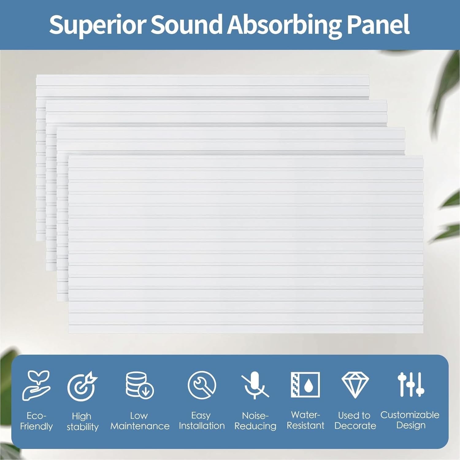 Acoustic Panels 10 Pack 47x24 in Soundproof Wall Panels Self Adhesive Foam