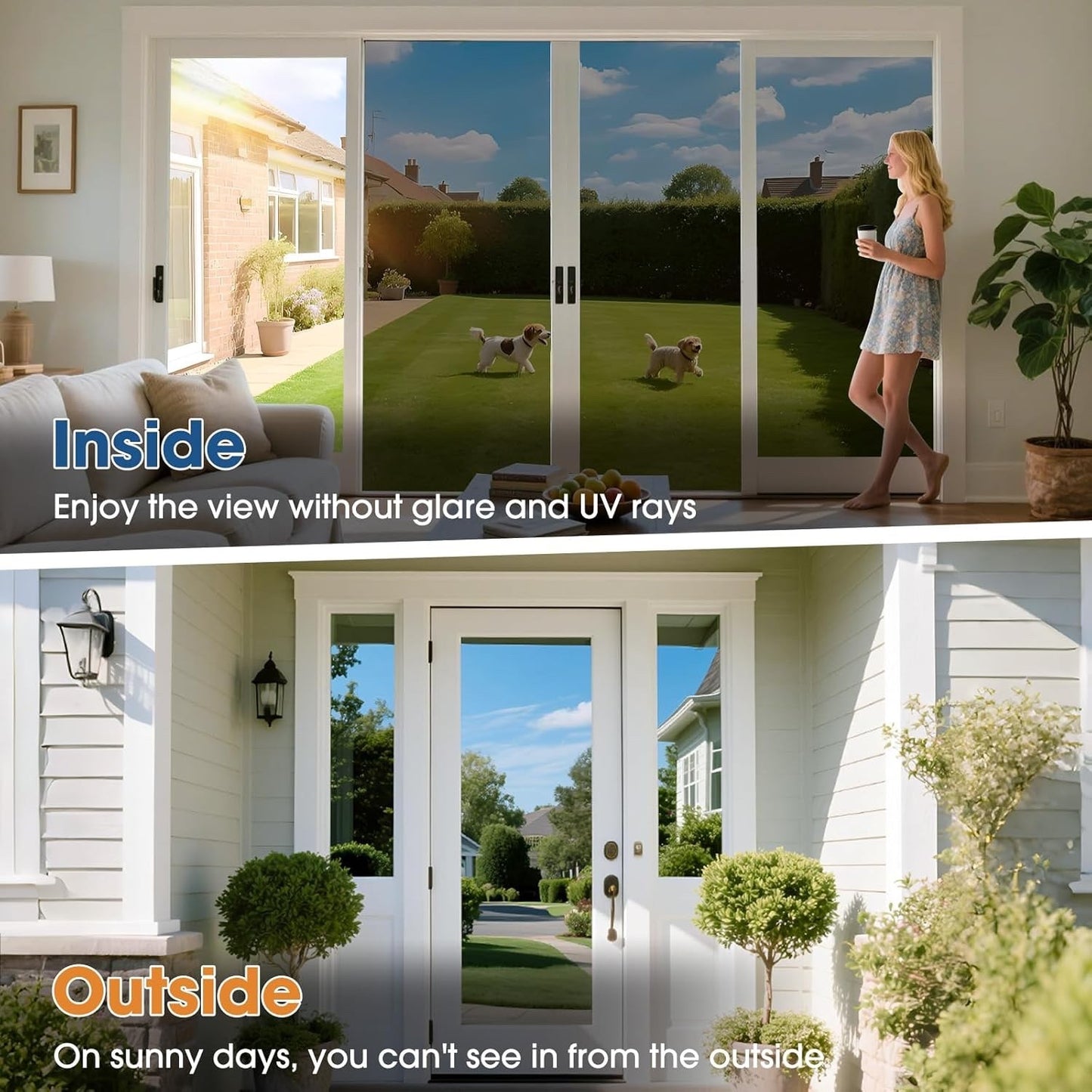 One Way Mirror Window Film Silver Reflective Privacy UV Heat Control