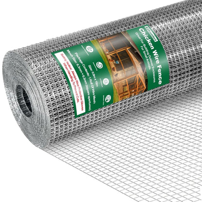 Chicken Wire Mesh Roll 10m 90cm 0.6mm Galvanized Welded Garden Fence Netting