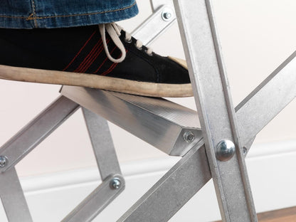 Loft Ladder Concertina Aluminium 11 Tread Folding Attic Access Space Saver DIY