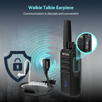 Retevis RT668H PMR446 Walkie Talkies 10 Pack Black Hidden Display USB-C 10-Way