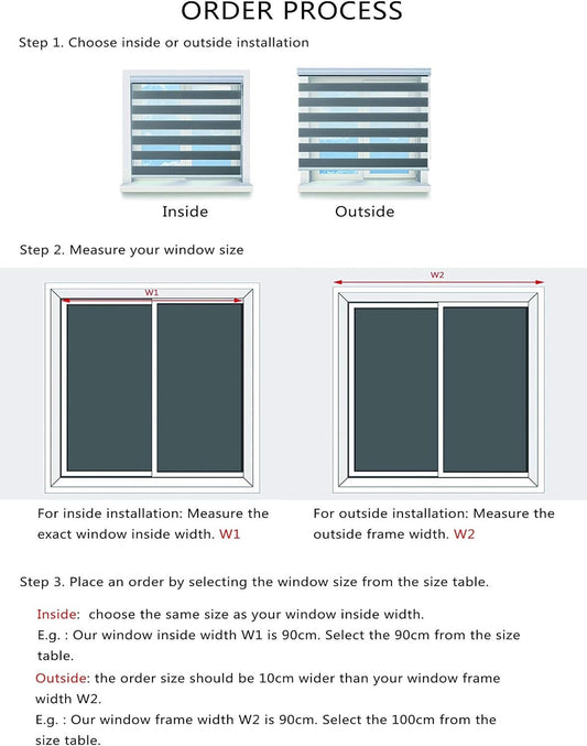 Grey Zebra Roller Blind 150x150cm Day Night Dual Layer Window Shade Blind