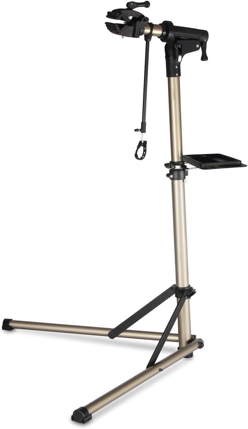 Bike Repair Work Stand Adjustable 360 Clamp Foldable Aluminium 40kg Champagne