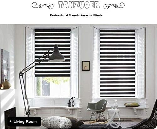 Black Zebra Roller Blind 150x150cm Day Night Dual Layer Window Shade Blind