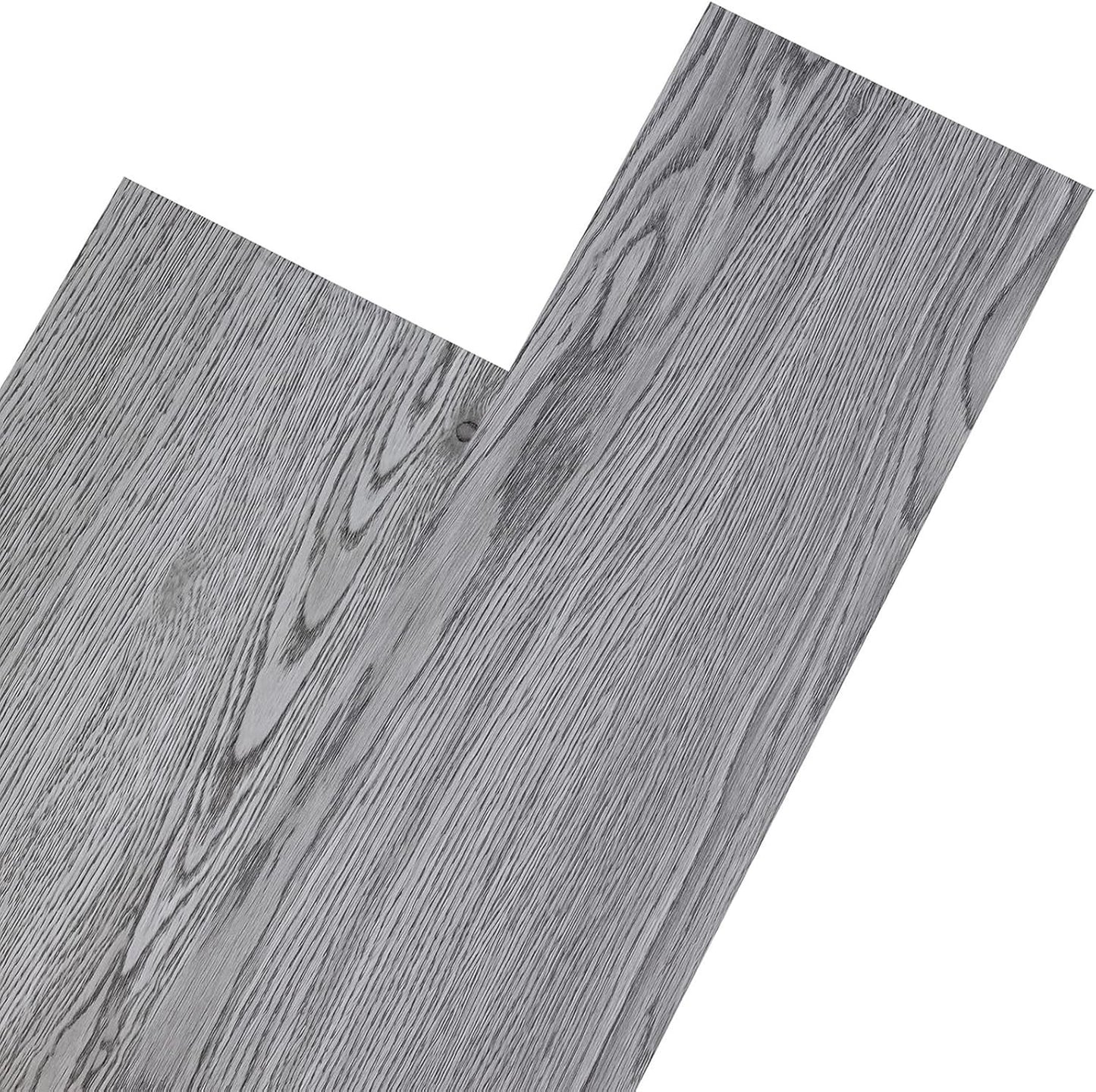 Peel Stick Vinyl Floor Tiles Grey Wood Effect 2mm Self Adhesive 1m² Pack