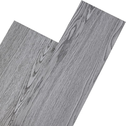 Peel Stick Vinyl Floor Tiles Grey Wood Effect 2mm Self Adhesive 1m² Pack