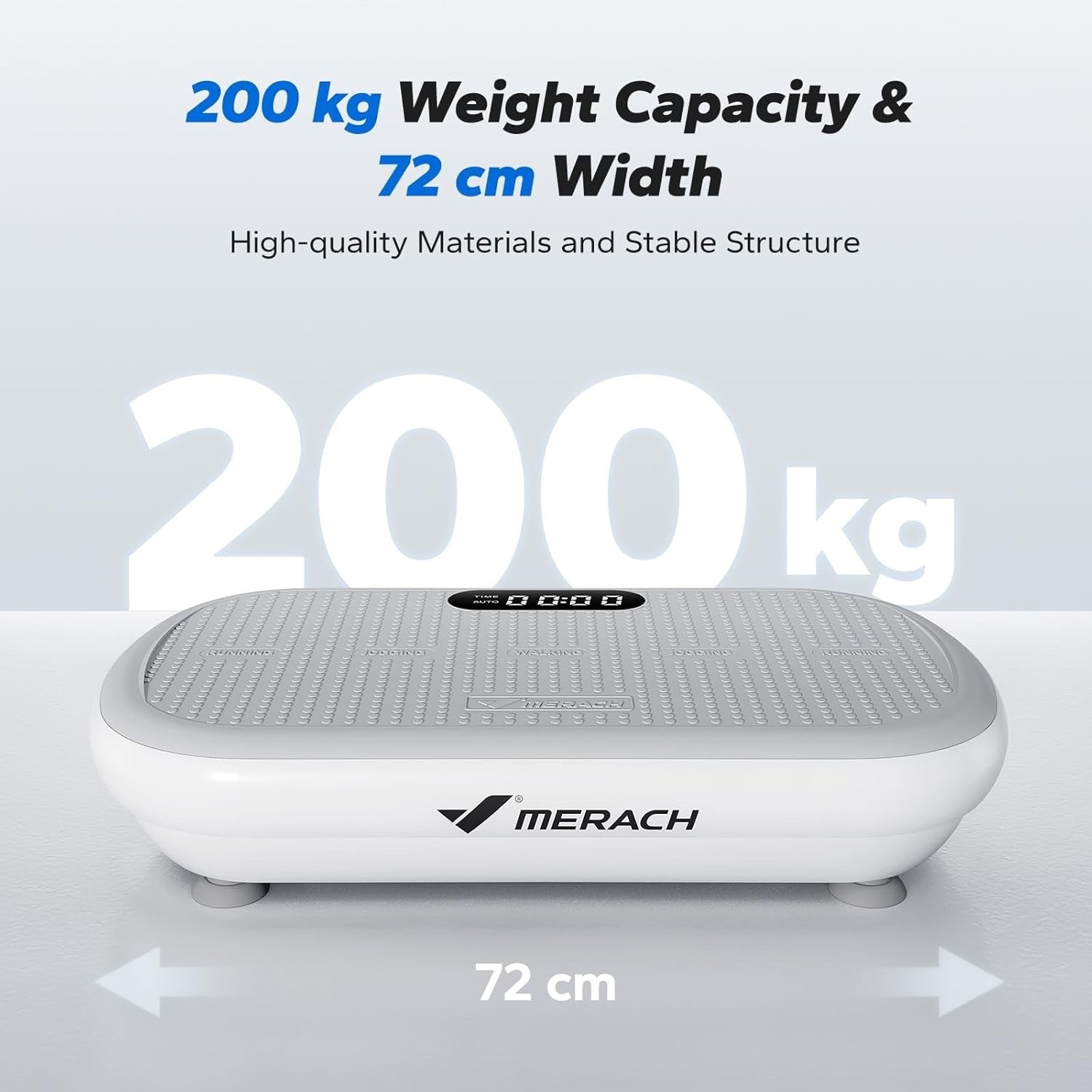 Merach 2440 Vibration Plate Exercise Machine 13mm Amplitude 200kg Bluetooth Grey