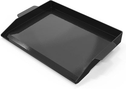 Cast Iron Griddle Plate BBQ Plancha Non Stick 23x16in Gas Grill Hob Raised Sides
