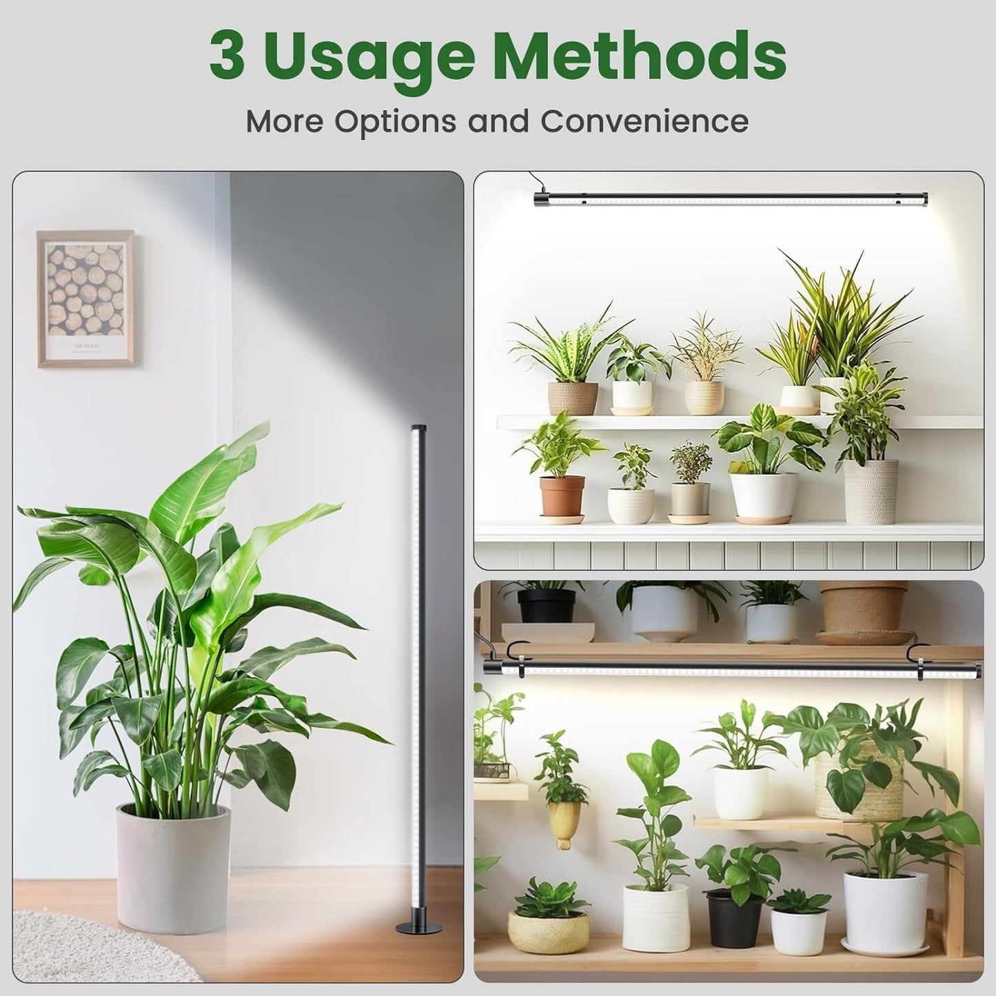 wolezek 216 LEDs Grow Lights for Indoor Plants, 4/4.6ft Height Standing