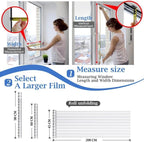 Lifetree Frosted Stripe Window Film Static Cling Privacy UV 90 x 400 cm