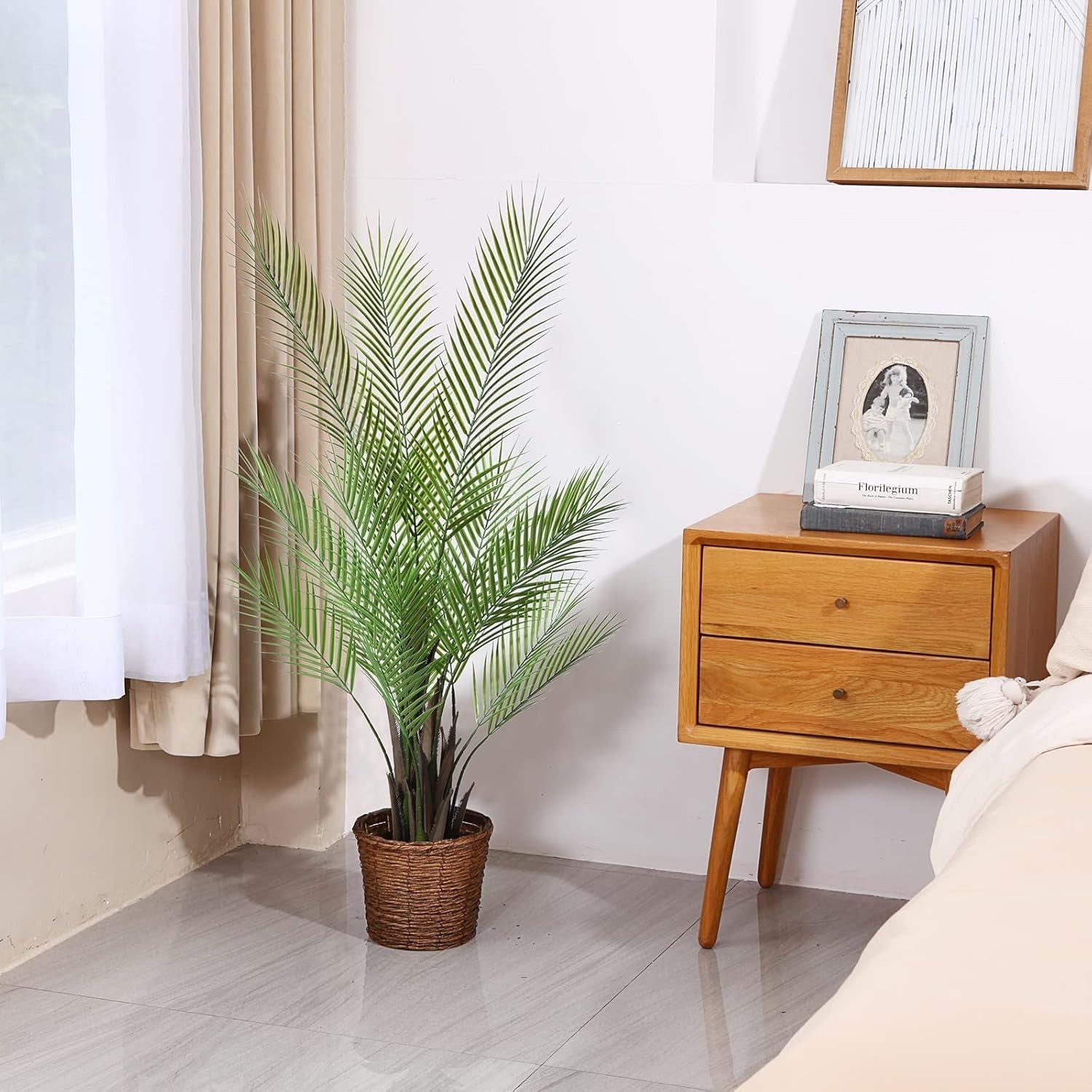 Kazeila Artificial Palm Tree 120cm Decorative Artificial Plant 1 Pack