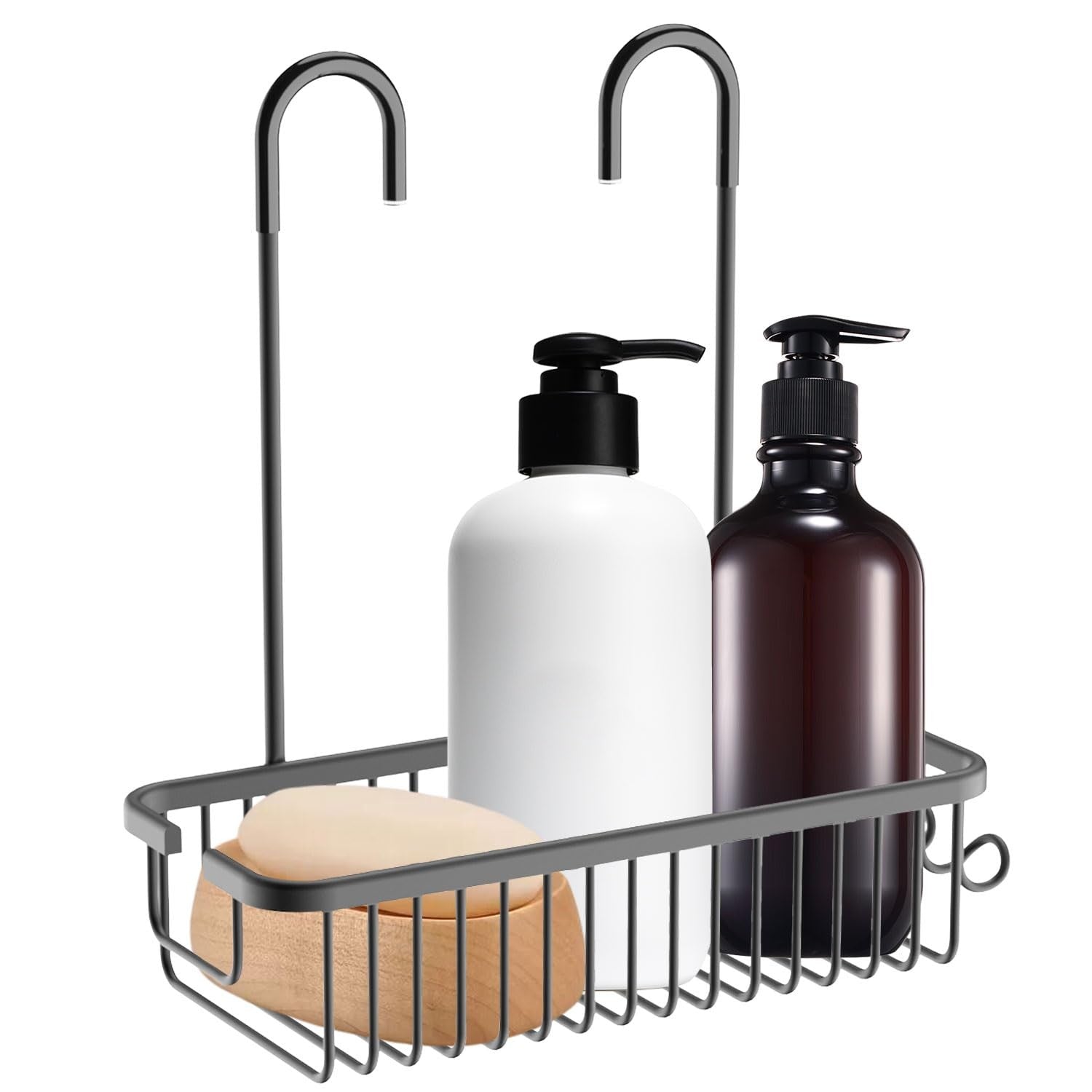 GOOPOOL Shower Caddy Hanging Organiser Storage Shelf Grey