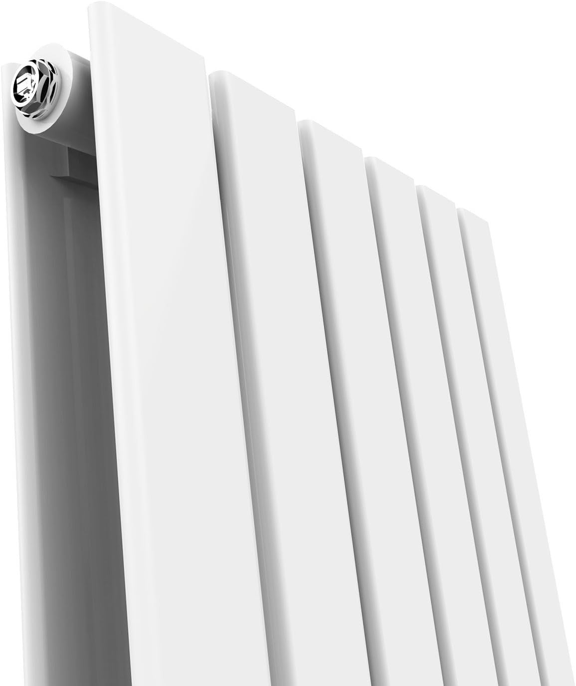 Double Panel Radiator 600x988mm White Horizontal Flat Wall Floor Mount Heater
