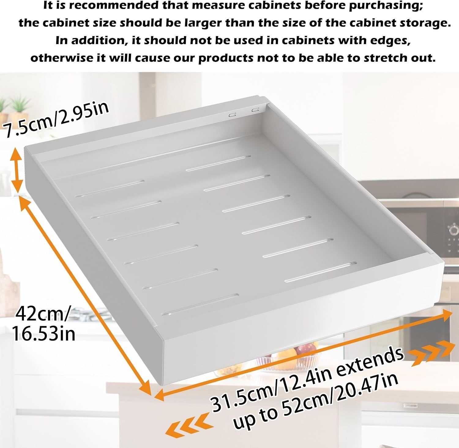 COVAODQ pull out kitchen storage, cupboard pull out storage 2 Pack