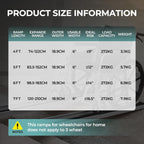 2PCS 7FT Telescopic Wheelchair Ramps Portable Adjustable 272KG Heavy Duty