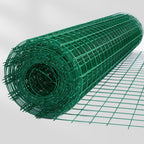 1M x 30M Green PVC Coated Wire Mesh Fence Roll 6x6cm Poultry Chicken Garden Net
