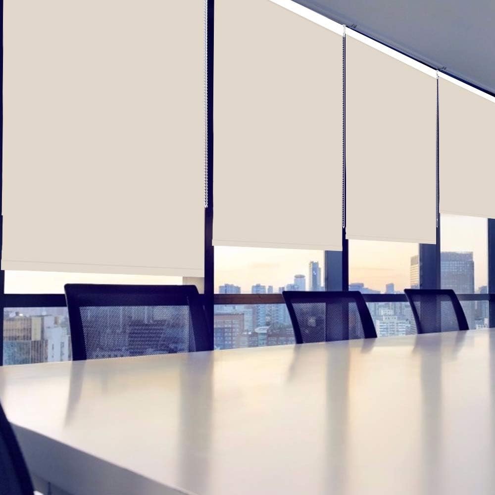 Blackout Roller Blind Waterproof Thermal Window Shade Cream Colour