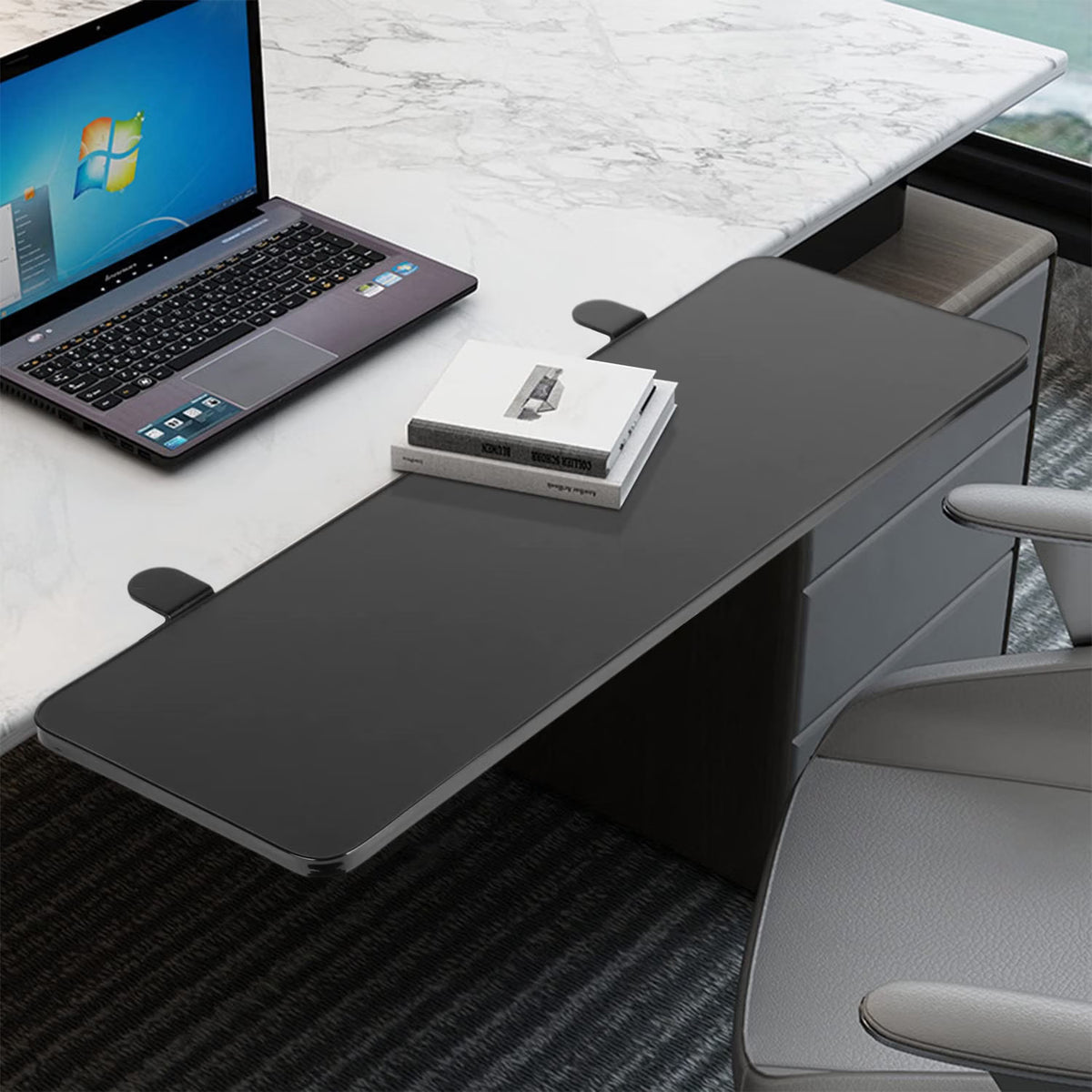 Desk Extender Tray Keyboard Armrest 65x25cm Foldable Clamp On Desk Shelf awagas