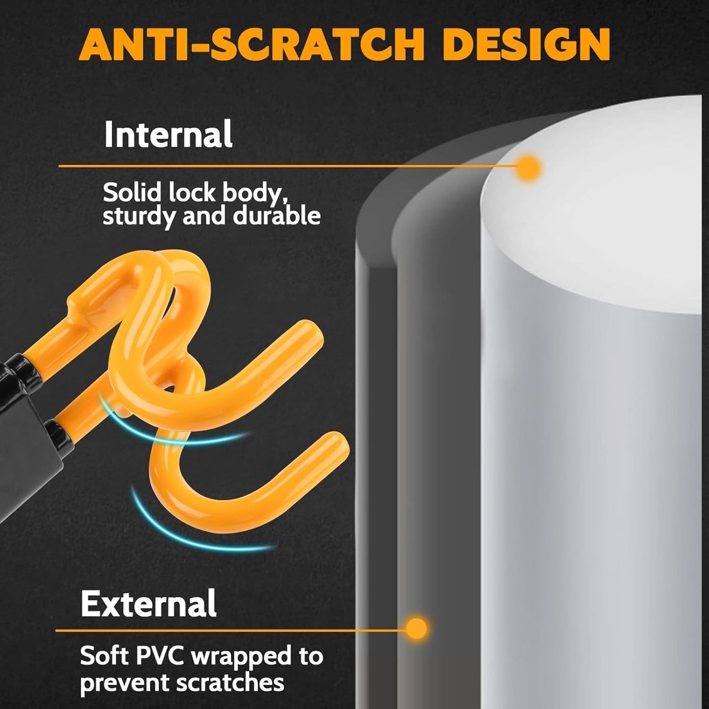 Heavy Duty Steering Wheel Lock Twin Bar Anti Theft Adjustable Universal 3 Keys