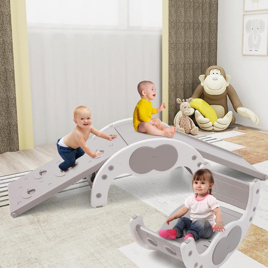 Kids Climbing Frame Slide Rocker 3 in 1 Toddler Montessori Indoor Play Gym Toy