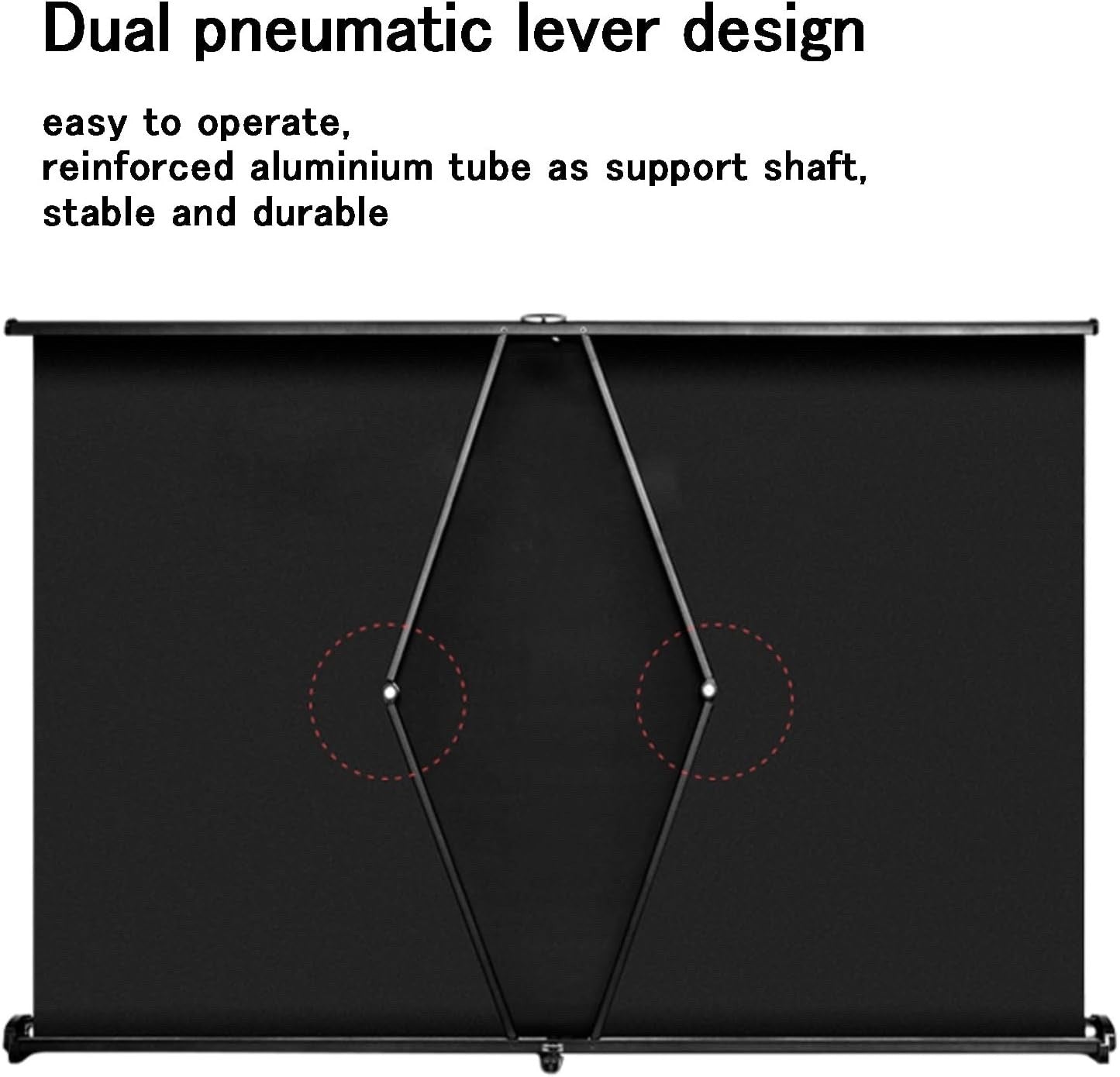 50 Inch Portable Projector Screen 16:9 Tabletop Retractable Indoor Outdoor
