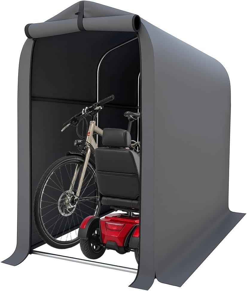 1x1.8m Outdoor Bike Storage Shed Waterproof UV Resistant Metal Frame Tent