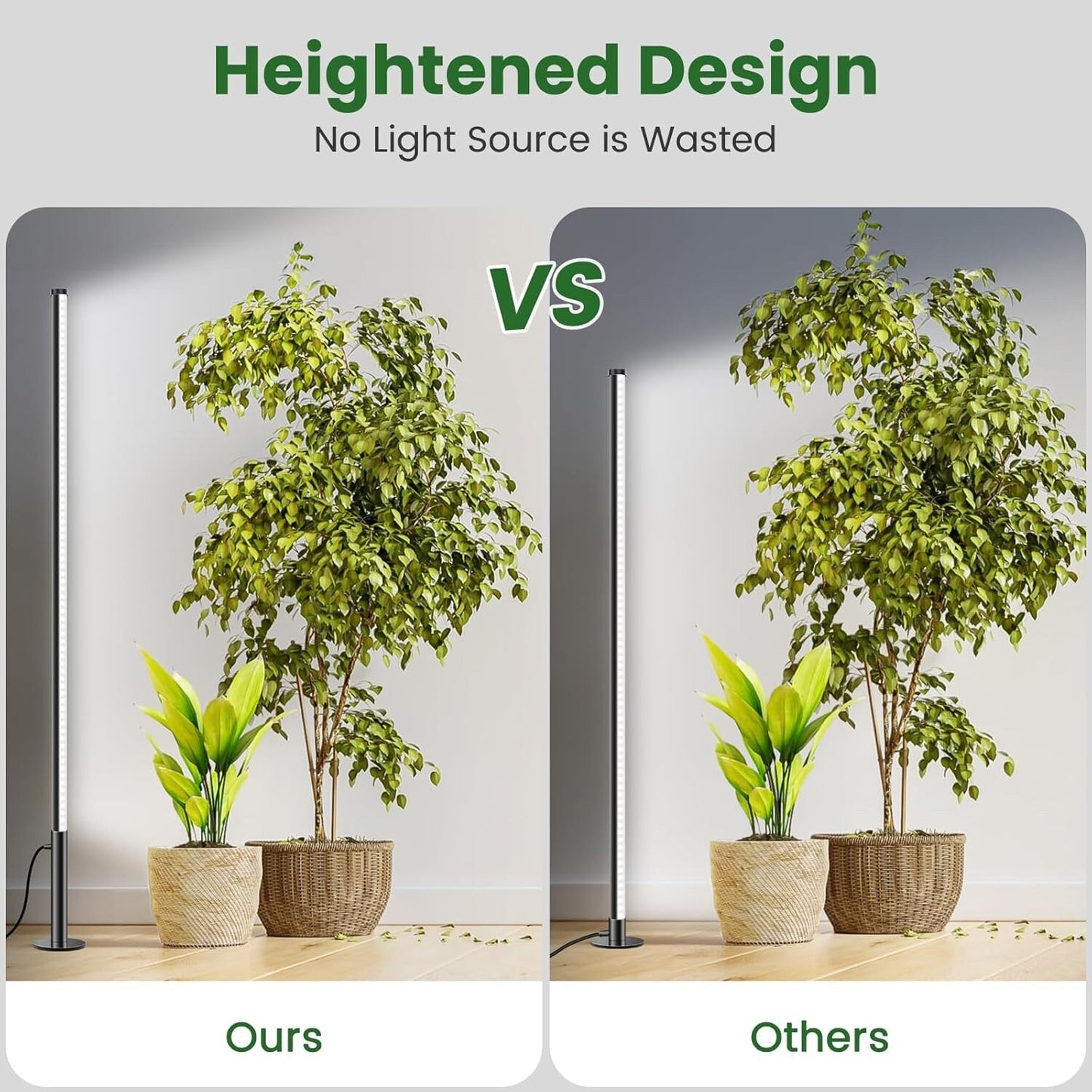 wolezek 216 LEDs Grow Lights for Indoor Plants, 4/4.6ft Height Standing