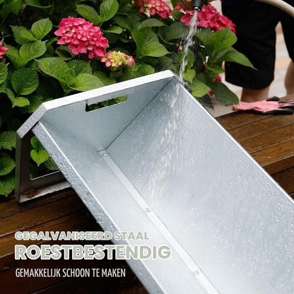 Livestock Feeding Trough 45 Inch Galvanised Steel Heavy Duty Sheep Goat Horse