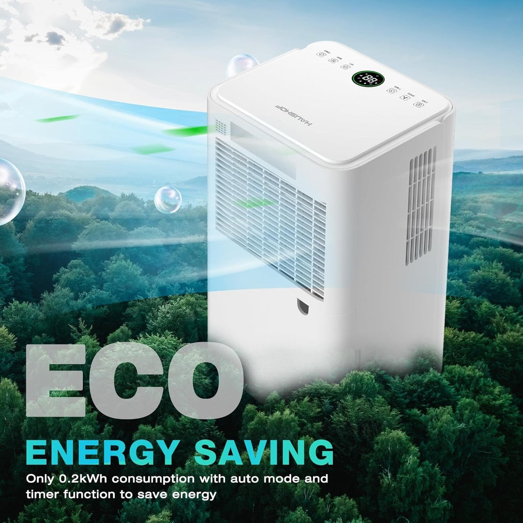 HAUSHOF 12L/Day Dehumidifier for Home with Digital Humidity Display