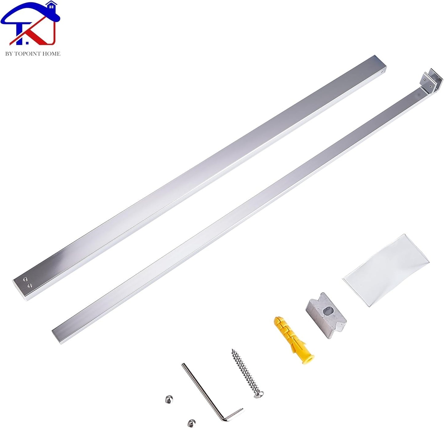 Shower Screen Support Bar Telescopic Chrome 700-1300mm Wet Room Glass 6-10mm