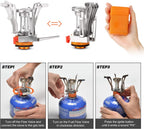 16pc Camping Cookware Set Non-Stick Pots Pans Kettle Stove Outdoor