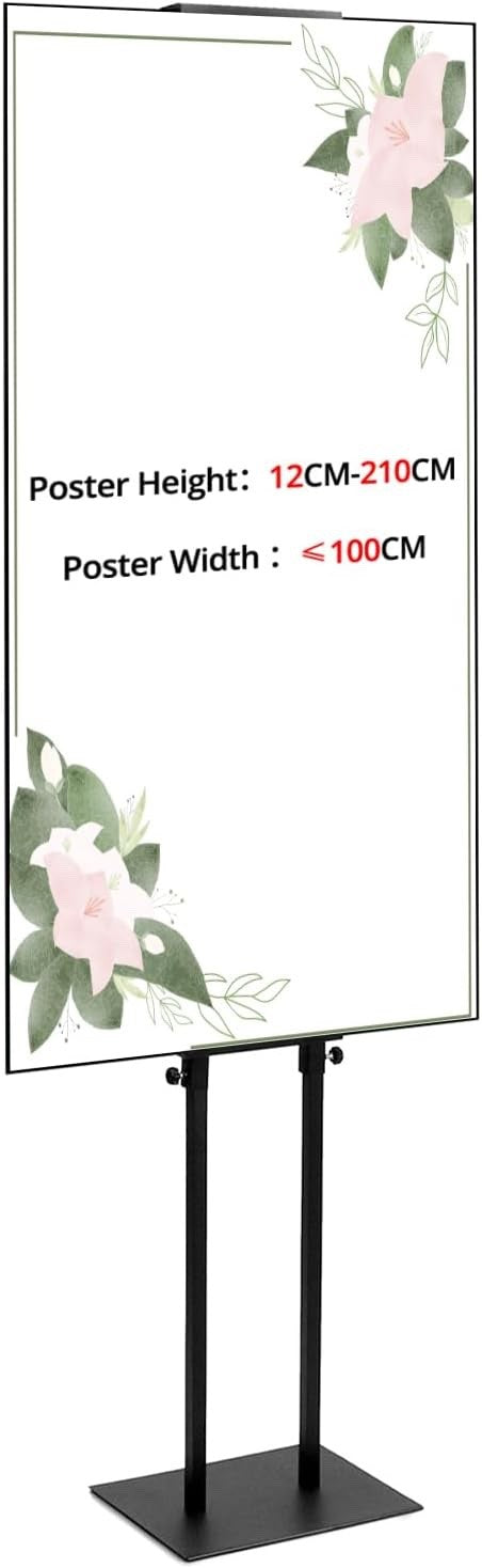 2 Pack Double Sided Sign Holder Stand Adjustable Poster Display up to 83in