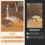 91x91cm Tempered Glass Chair Mat Clear Beveled Edge Carpet Hardwood Floor