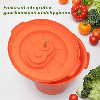 Commercial Salad Spinner Dryer 20L 5 Gal Manual Lettuce Vegetable Drainer Orange