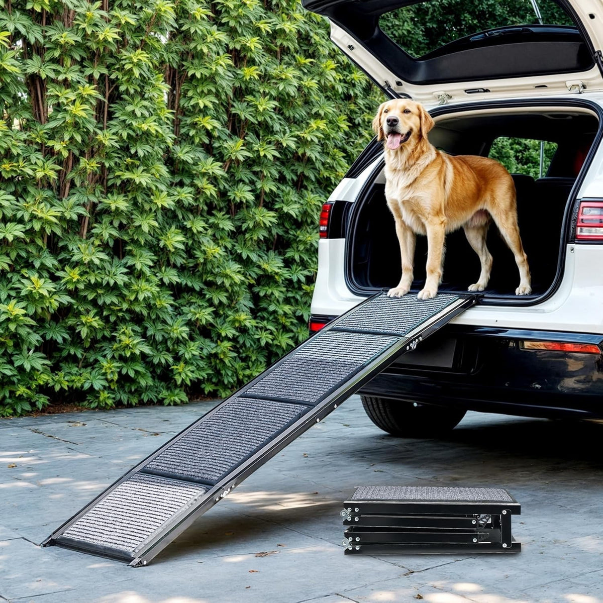 Dog Ramp Car Folding Pet Ramp 160x44cm Non Slip Aluminium 90kg SUV Boot Portable