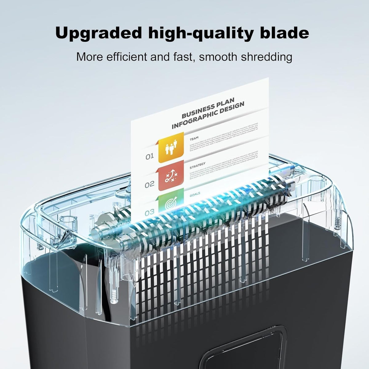 Paper Shredder Cross Cut Machine 6 Sheet P4 Security 13L Bin Credit Card Home