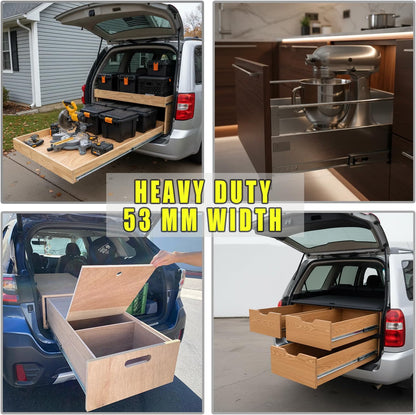 Heavy Duty Drawer Runners 700mm Full Extension Ball Bearing Slides 130kg 1 Pair