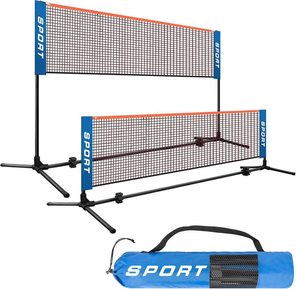 Badminton Net 3m Portable Adjustable 3-5m Pickleball Volleyball Tennis Carry Bag