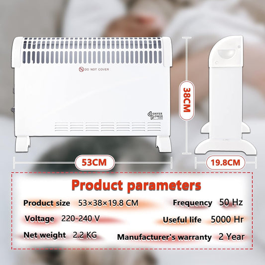 DONYER POWER Electric Convector Radiator Heater Room Heating Oil-Free Radiator