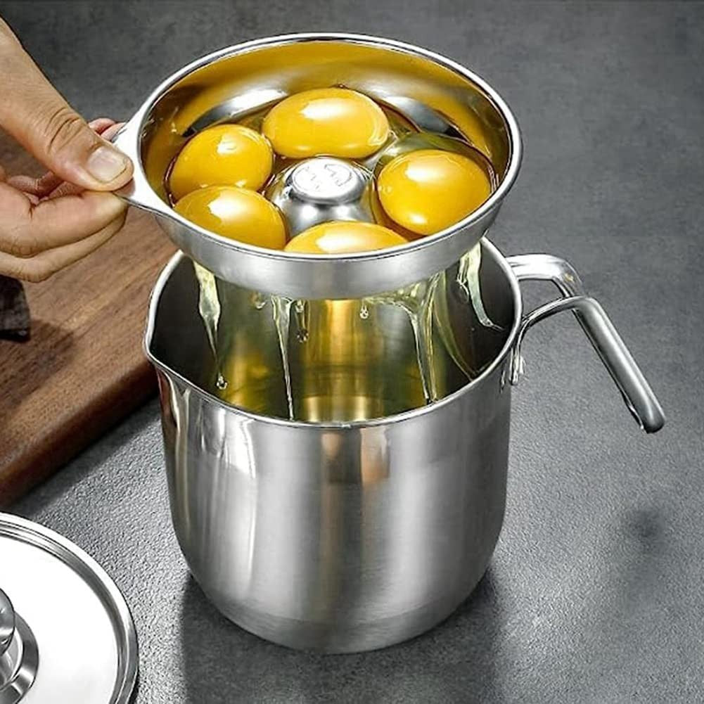 Qezodsx Stainless Steel Egg SeparatorYolk White Separator Tool
