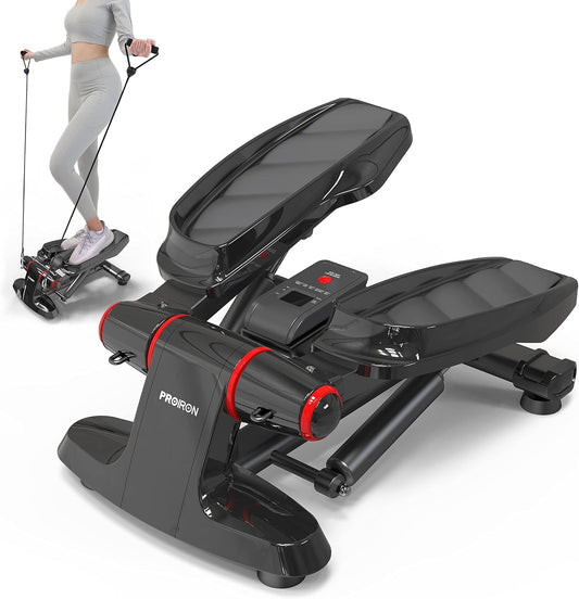 PROIRON Heavy duty Steppers for Exercise Workout Mini Stepper Exerciser Black