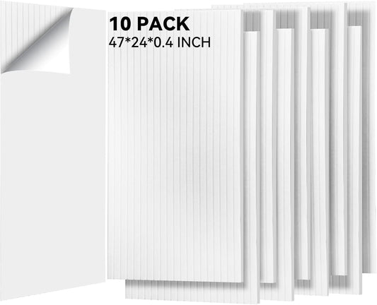 Acoustic Panels 10 Pack 47x24 in Soundproof Wall Panels Self Adhesive Foam