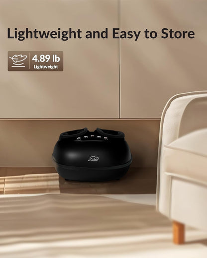 Shiatsu Foot Massager w Heat Deep Kneading Compression Vibration Fits Size 14