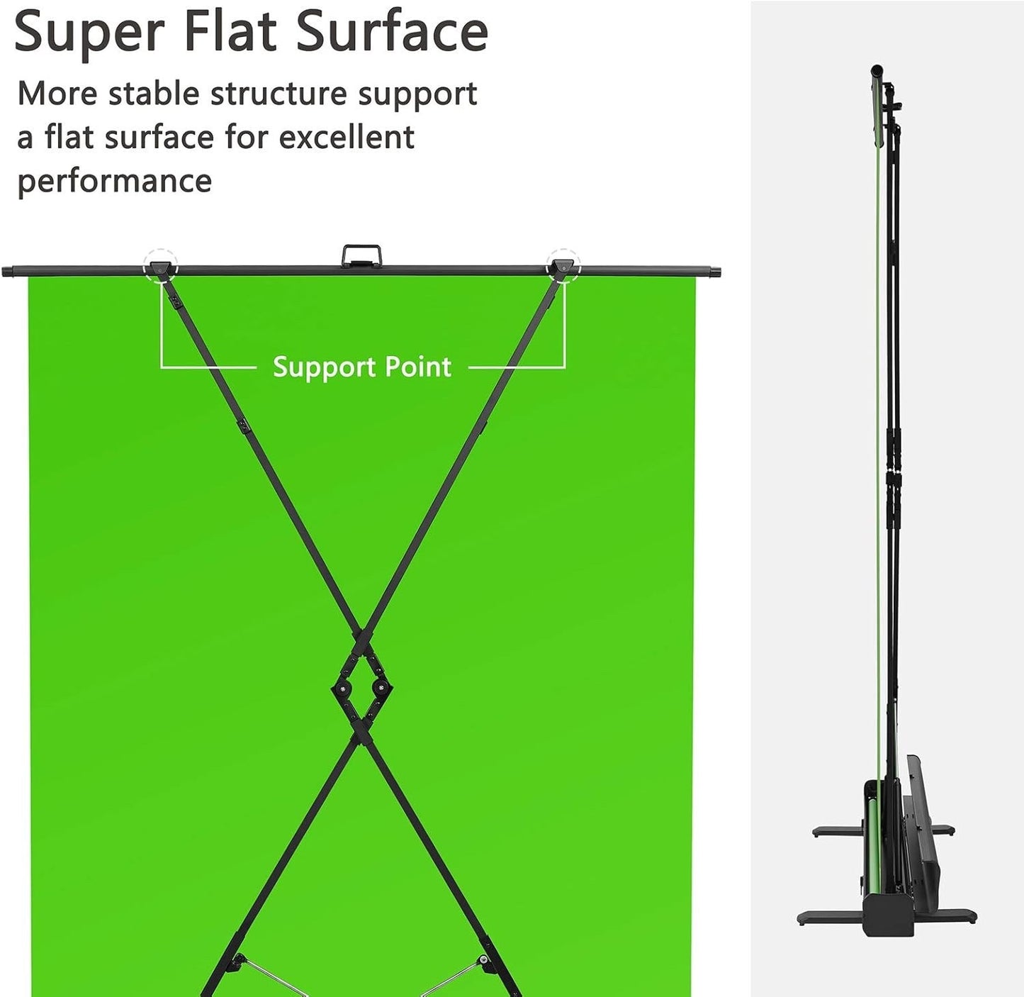 Green Screen Stand Kit 71x59 Pop Up Collapsible Chroma Key Streaming Photo