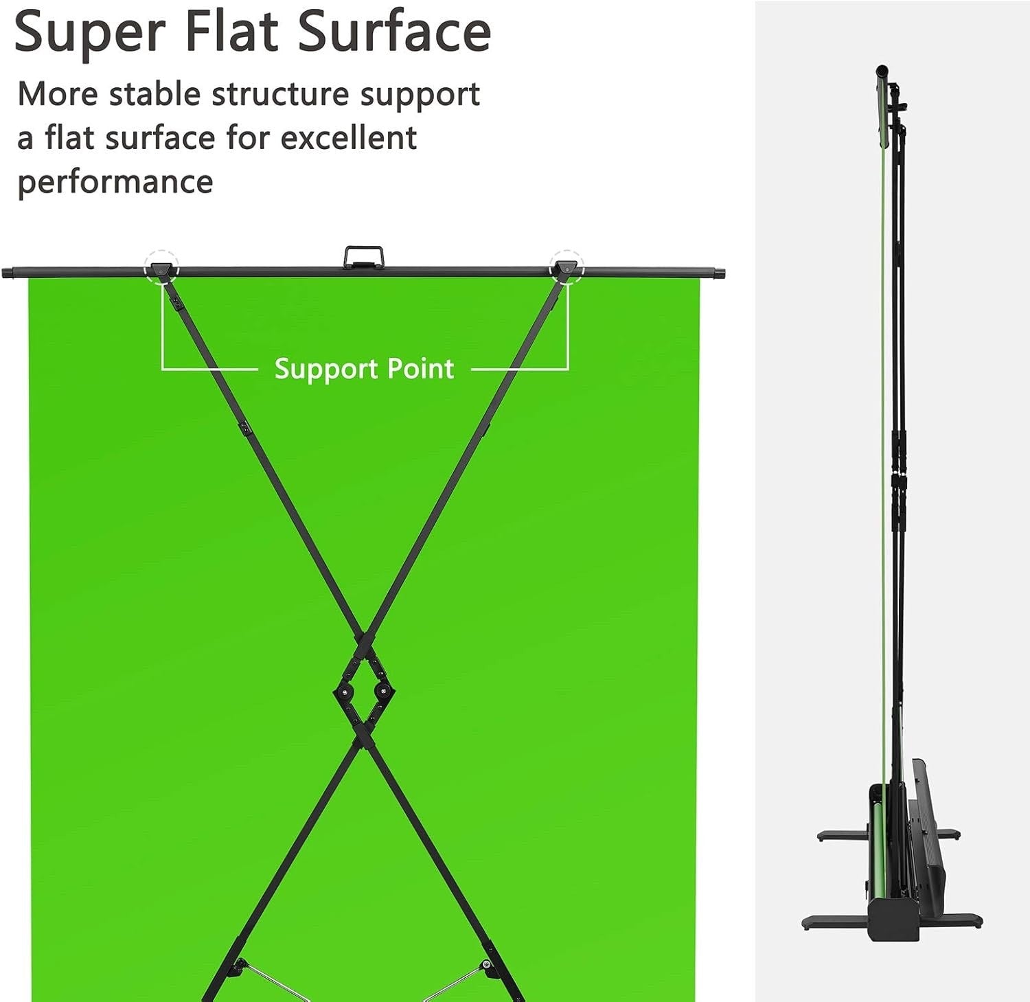 Green Screen Stand Kit 71x59 Pop Up Collapsible Chroma Key Streaming Photo