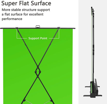 Green Screen Stand Kit 71x59 Pop Up Collapsible Chroma Key Streaming Photo