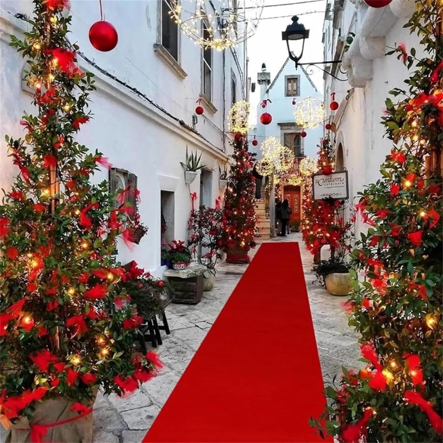 Red Carpet Runner 10x1m Non Slip Aisle Rug for Wedding Party Event VIP