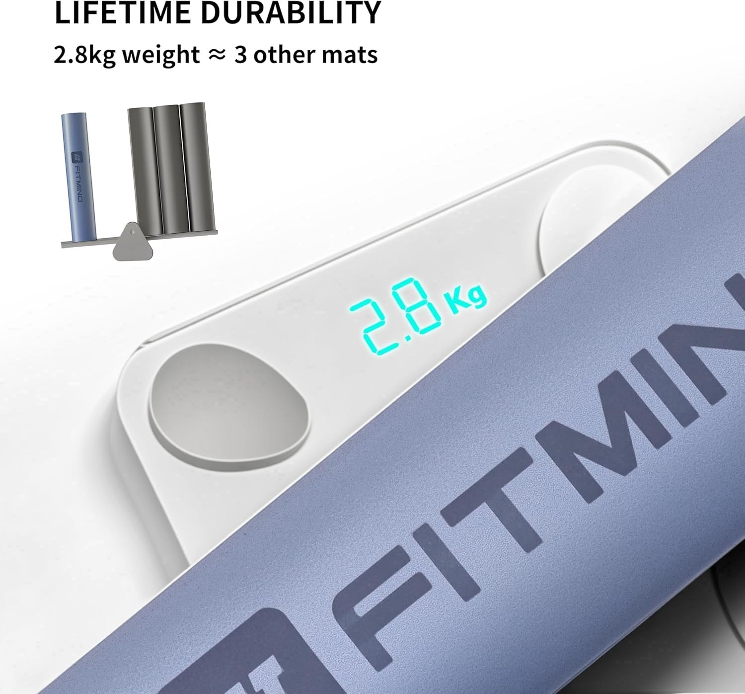 FITMIND Professional PU Rubber Yoga Mat Double-Sided 1830×680×4.5mm