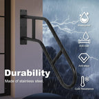 Outdoor Stair Handrail 2 Pack Wall Mount Rail for 1-3 Steps Safety Support